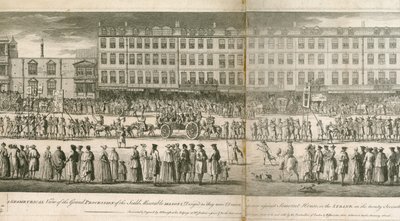 伦敦萨默塞特宫的Scald Miserable Masons大游行的几何视图 作者 英语学校