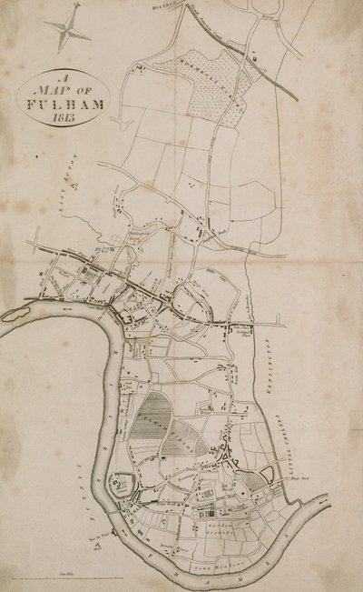 1813年伦敦富勒姆地图 作者 英语学校