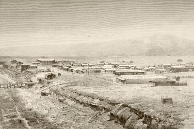 十九世纪智利梅希略内斯的全景（石版画） 作者 英语学校