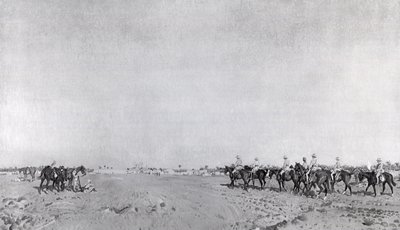 1917年3月11日，第14次轻骑兵与指挥官RW Hewitt中校DSO巡逻，接近土耳其投降，在Kazimain投降，于1918年出版（photolitho） 作者 英语学校