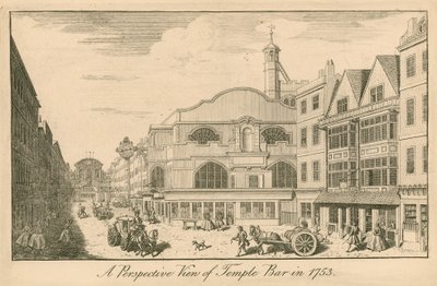 1753年伦敦圣殿酒吧的透视图 作者 英语学校