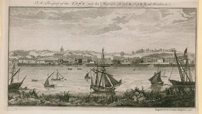 Woolwich镇和HI Majestys造船厂的前景 作者 英语学校