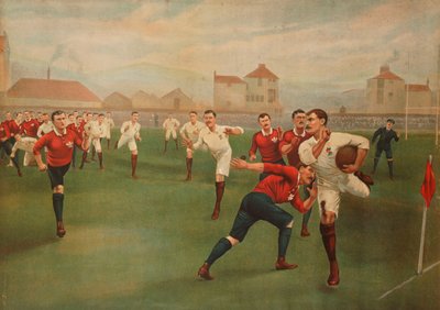 英格兰诉威尔士的罕见版本。 1895年1月5日，在斯旺西 作者 英语学校