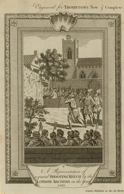 代表1583年伦敦弓箭手的大型射击比赛 作者 英语学校