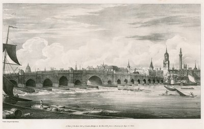 1827年伦敦桥东侧的视图 作者 英语学校