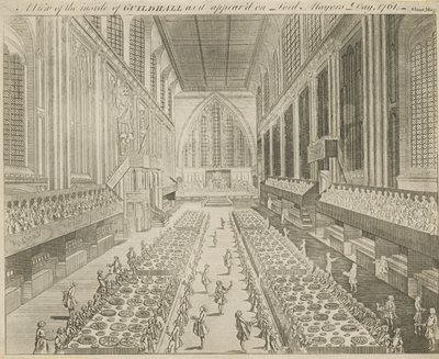 1761年市长市长日出现的市政厅内部视图 作者 英语学校