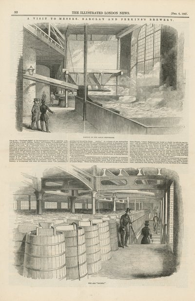 参观Messrs Barclay和Perkinss Brewery 作者 英语学校