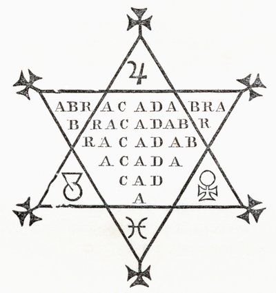 Abracadabra，来自The Ingoldsby Legends或Mirth and Marvels，作者Thomas Ingoldsby，于1865年出版 作者 英语学校