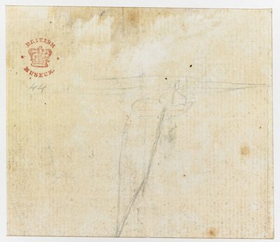 Add.15508，f.44v，一幅素描，选自 "印度墨水绘图，说明库克船长的第一次航行"。 作者 英语学校
