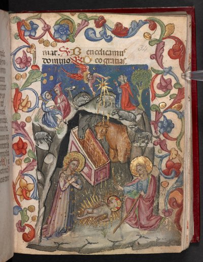 Add.17466，f.34r 主诞节 作者 英语学校