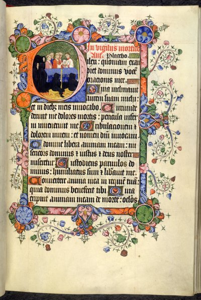 Add.42131 f.46r, Vigils of the Dead (Office of the Dead), with Gothic quadrata, from the Bedford Hours and Psalter 作者 英语学校