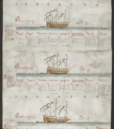 添加 MS 22047 f.3r，从上到下：安东尼卷》中的老虎、公牛和蝾螈 作者 英语学校