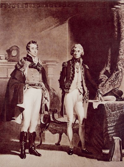 尼尔森海军上将（1758-1805）与亚瑟·韦尔斯利爵士上校（1769-1852）惠灵顿公爵 作者 英语学校