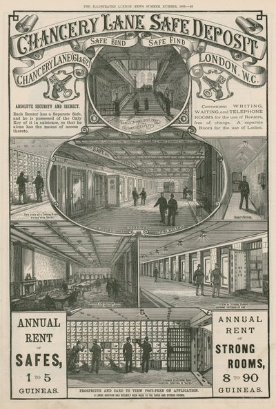 广告为Chancery Lane保险金，61＆62 Chancery Lane，London 作者 英语学校