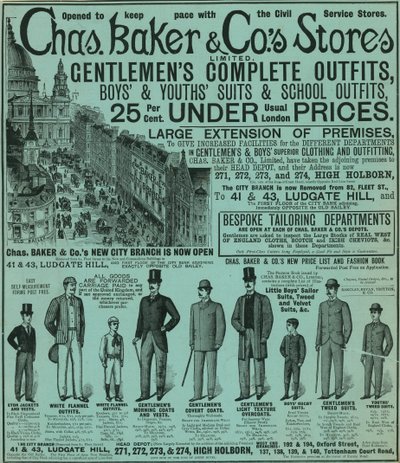 Chas Baker＆Cos商店的广告 作者 英语学校