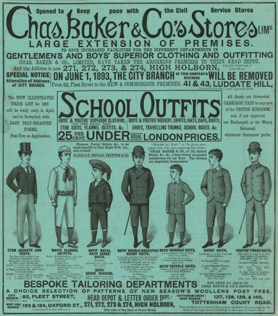 Chas Baker＆Cos商店的广告 作者 英语学校