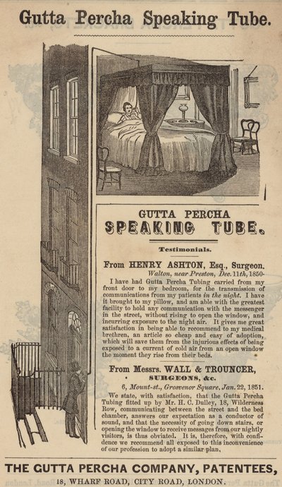 Gutta Percha演讲管的广告 作者 英语学校