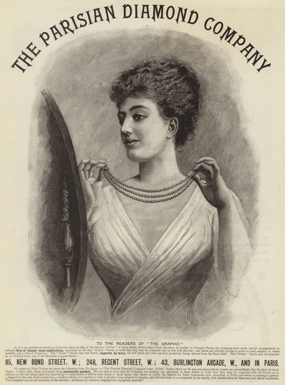 Advertisement, The Parisian Diamond Company (engraving) 作者 英语学校