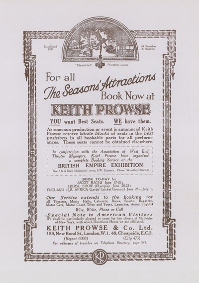 Keith Prowse的广告 作者 英语学校