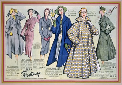20世纪50年代Pontings Spring Collection的广告 作者 英语学校