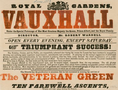 沃克斯豪尔Royal Garden的广告;伦敦沃克斯豪尔花园 作者 英语学校