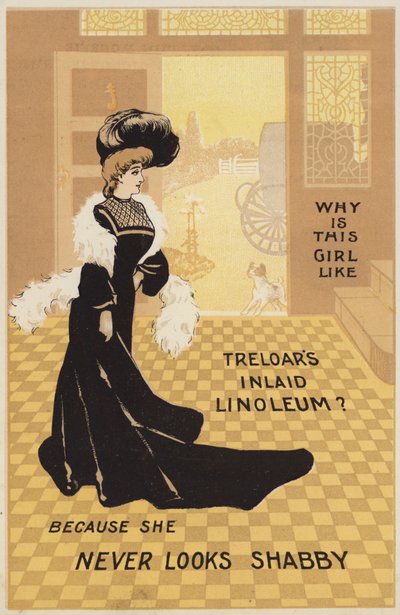 Treloars镶嵌油毡的广告 作者 英语学校