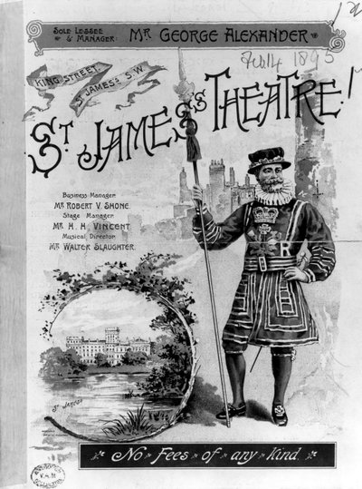 1893年伦敦圣詹姆斯剧院的广告 作者 英语学校