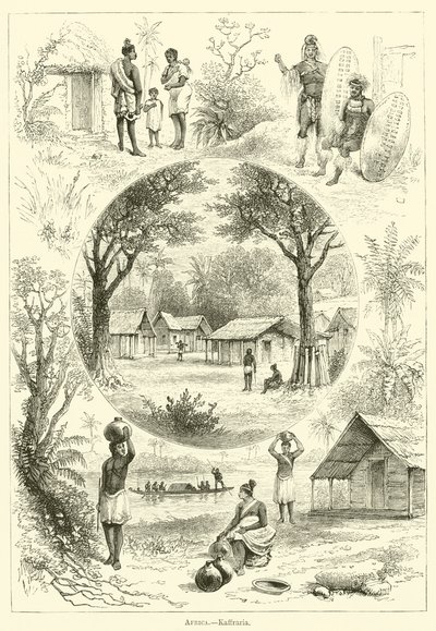非洲，Kaffraria（雕刻）。 作者 英语学校