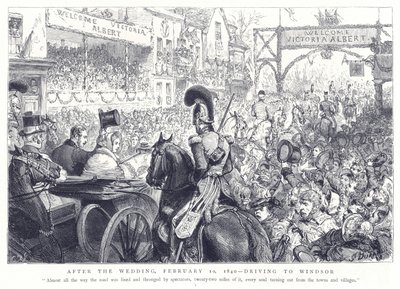 婚礼结束后，1840年2月10日，开车去温莎 作者 英语学校