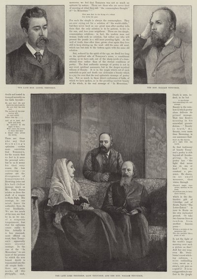 阿尔弗雷德，丁尼生男爵，桂冠诗人 (雕刻) 作者 英语学校