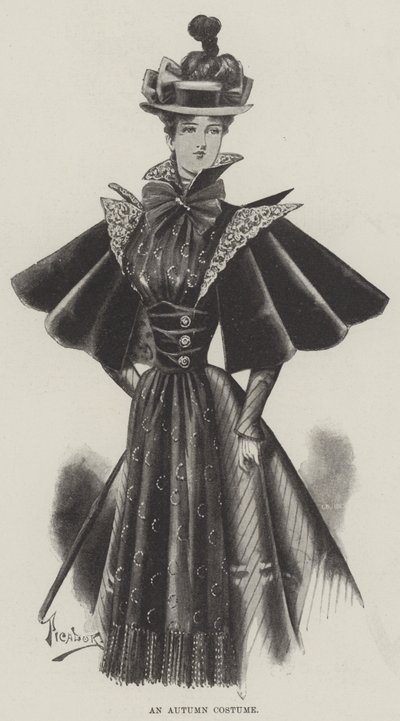 秋装（版画） 作者 英语学校