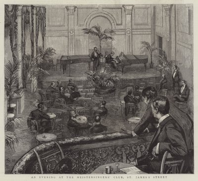 圣詹姆斯街 Meistersingers 俱乐部的一个晚上（版画） 作者 英语学校