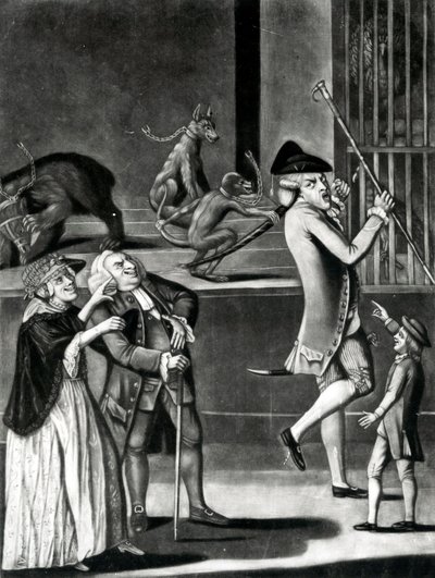 1774年野生动物或遇险通心面展览（mezzotint） 作者 英语学校