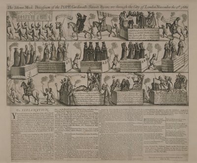 反天主教游行，1680年 作者 英语学校