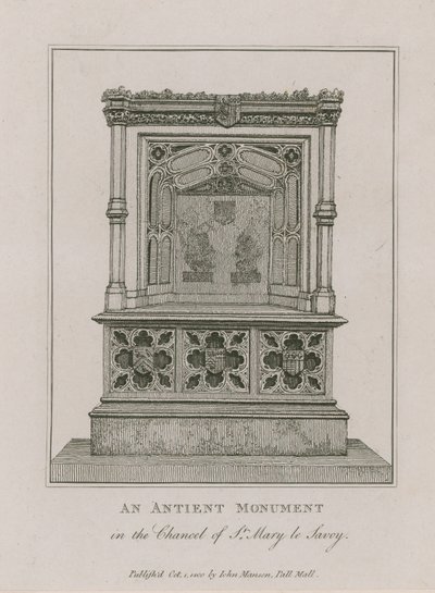 St Mary le Savoy圣坛中的一个古老的物品 作者 英语学校