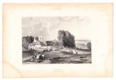 An engraving of London from Highgate, circa 1800 (engraving) 作者 英语学校