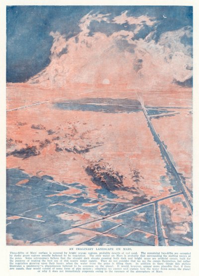 火星上的想象景观（彩色石版画） 作者 英语学校