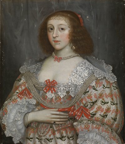 查尔斯一世时期一位身份不明的年轻女士，约 1635 年（油画） 作者 英语学校