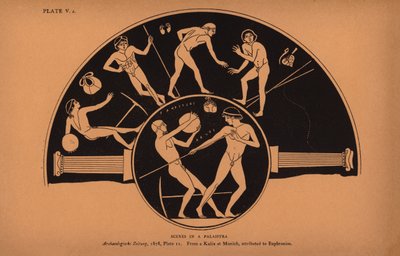 古希腊教育帕拉伊斯特拉的场景（石版画） 作者 英语学校