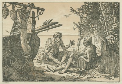古希腊渔夫（石版画） 作者 英语学校