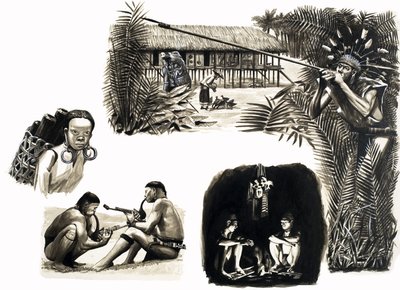 世界古代人民：婆罗洲的吹管猎人 作者 英语学校