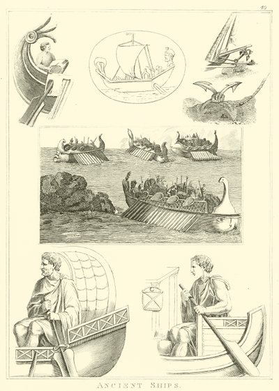 古老的船只（雕刻）。 作者 英语学校