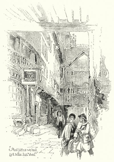 "就在我们到达客栈院子的时候"（Litho）。 作者 英语学校