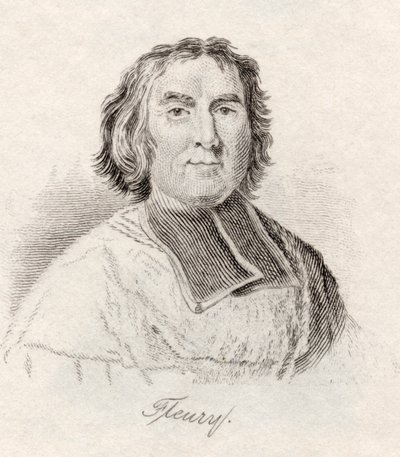 弗雷瑞斯主教Andre-Hercule de Fleury来自&39;Crabb&39;s Historical Dictionary&39;，1825年出版 作者 英语学校