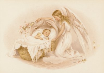 天使照看婴儿（虹彩画） 作者 英语学校