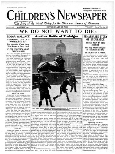 另一场特拉法加战役，1932年2月“儿童报”的头版（新闻纸） 作者 英语学校