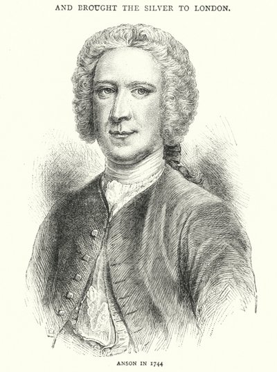 1744 年的安森 (雕刻) 作者 英语学校