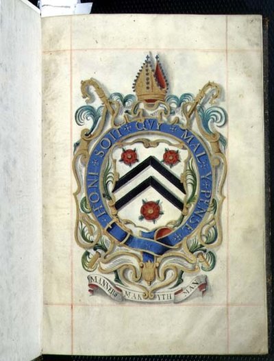 档案 3693 fol.1 牛津大学新学院捐赠书中的纹章 作者 英语学校