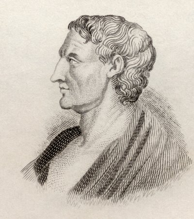 亚里士多德，来自&39;Crabbes Historical Dictionary&39;，于1825年出版 作者 英语学校