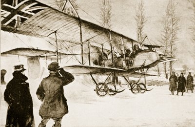 武装英国双翼飞机从1914年至1919年在霍勒贝克附近的总部开始 作者 英语学校
